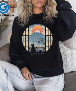 Coffee Cat In Mt. Fuji shirt