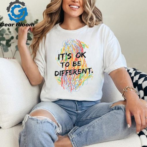 Colorful Crayon It’s Ok To Be Different Teacher T Shirt