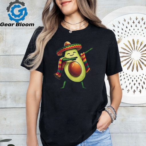 Dabbing Mexican Poncho Avocado Cinco De Mayo T Shirt