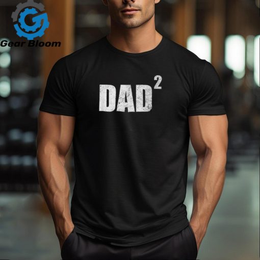 Dad Squared Second Pregnancy Announcement 2 Kid T Shirt