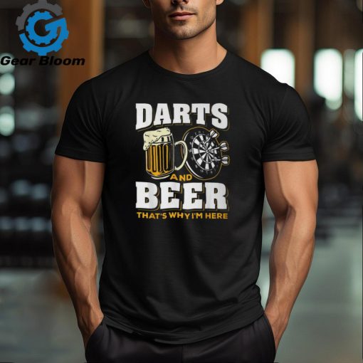 Dart And Beer Lover Graphic Darts Player T Shirt