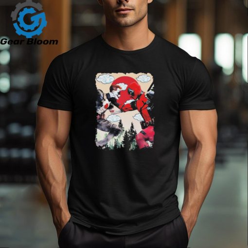 Deadpool Fighting Against Joker Japanese Style shirt