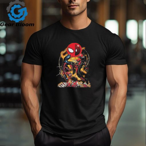 Deadpool Fighting Against Spiderman Marvel Comics shirt