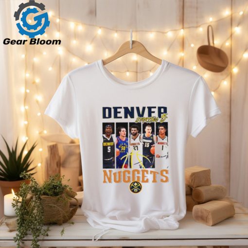 Denver Nuggets basketball starting 5 player photo shirt