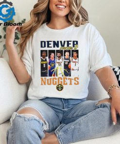 Denver Nuggets basketball starting 5 player photo shirt