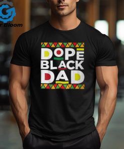 Dope Black Dad Afro American African Fathers Day Junenth T Shirt