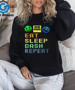 Eat Sleep Dash Repeat Video Game Geometry Video Gamer T Shirt