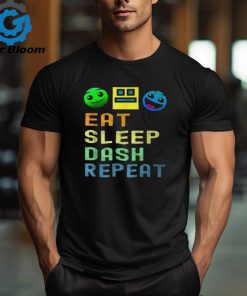 Eat Sleep Dash Repeat Video Game Geometry Video Gamer T Shirt