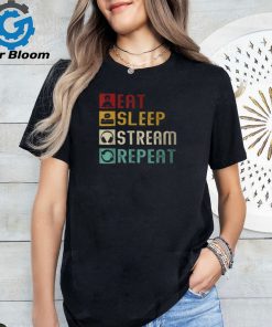 Eat Sleep Stream Repeat Streaming Gaming Streamer Vintage T Shirt