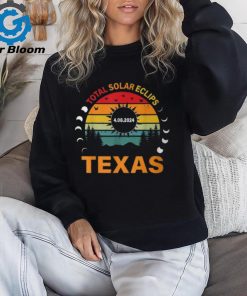 Eclipse Solar 2024 Texas Vintage Totality Texas T Shirt