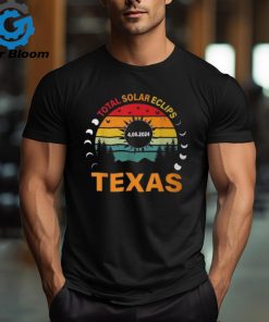 Eclipse Solar 2024 Texas Vintage Totality Texas T Shirt