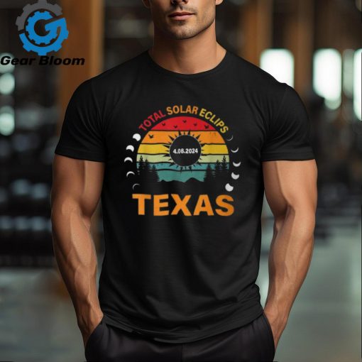 Eclipse Solar 2024 Texas Vintage Totality Texas T Shirt