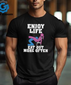 Enjoy Life Eat Out More Often Ladies Boyfriend Shirt