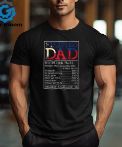 Filipino Dad Nutrition Facts Philippines Fathers Day A T Shirt