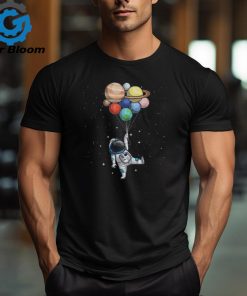 Funny Astronaut With Planets In Hand For Men Women Spaceman T Shirt