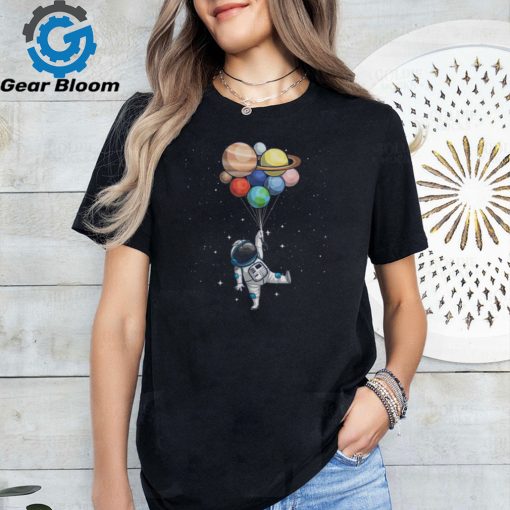 Funny Astronaut With Planets In Hand For Men Women Spaceman T Shirt