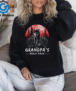Grandpa Wolf Pack Personalized Shirt   Perfect Father’s Day Gift for Grandfather & Dad   Unique Men’s Personalized Tee shirt