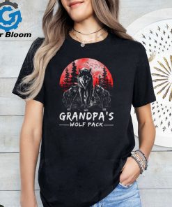 Grandpa Wolf Pack Personalized Shirt   Perfect Father’s Day Gift for Grandfather & Dad   Unique Men’s Personalized Tee shirt