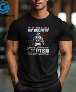 I Brought A Demon Home It Was PTSD Perfect Gift For U.S Dad Patriot Veteran on Veterans Day, PTSD Awareness Month Classic T Shirt