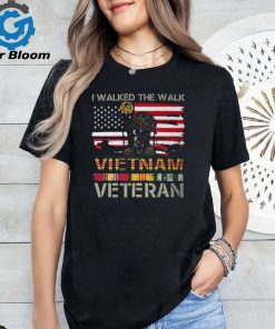 I Walked The Walk Vietnam Veterans American Flag 237 Unisex T Shirt