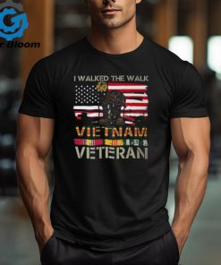 I Walked The Walk Vietnam Veterans American Flag 237 Unisex T Shirt