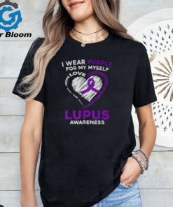 I Wear Purple For Myself Lupus Awareness Purple Ribbon Long Sleeve T Shirt