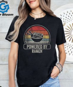 Retro Vintage Powered By Ramen Ramen Lover T Shirt