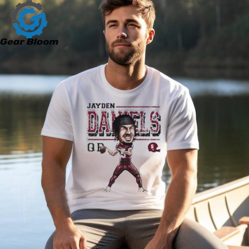 Jayden Daniels Washington Commanders QB big head cartoon shirt