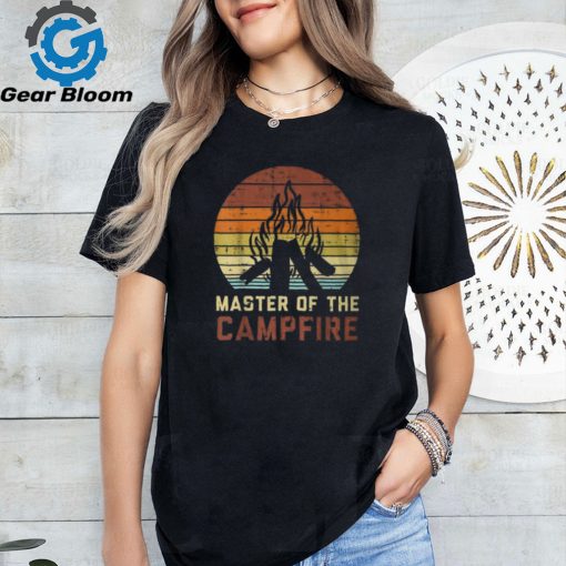 Master Of The Campfire Sunset Retro Bonfire Camping Camper Unisex T Shirt