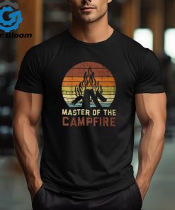 Master Of The Campfire Sunset Retro Bonfire Camping Camper Unisex T Shirt