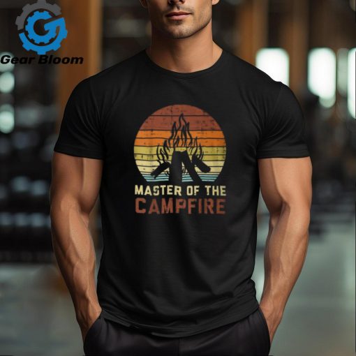 Master Of The Campfire Sunset Retro Bonfire Camping Camper Unisex T Shirt