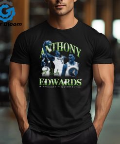 Men's Fanatics Branded Anthony Edwards Black Minnesota Timberwolves Retro '90s T Shirt