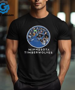 Minnesota Timberwolves Player Lineup 2024 Basketball Team Logo T Shirt