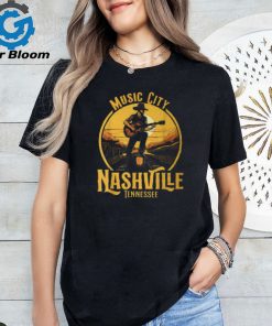 Music City Nashville Tennessee Vintage Guitar Country Music T Shirt