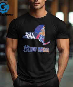 New York Map Sports Teams Logo Shirt