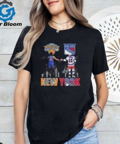 New York Rangers Artemi Panarin New York Knicks Jalen Brunson Proud Of The City Skyline Signatures 2024 Shirt