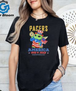 Official Indiana Pacers Star Wars Baby Yoda America Independence Day T Shirt