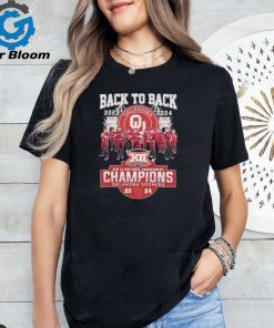 Official back To Back 2023 2024 Big 12 Softball Tournament Champions Oklahoma Sooners Shirt