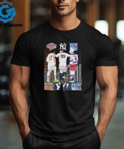 Official new York Knicks Jalen Brunson NY Yankees Aaron Judge NY Rangers Walt Tkaczuk T Shirt