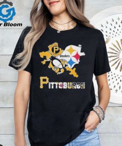 Official pittsburgh Sport Team With Penguins, Pirates, Steelers T Shirt