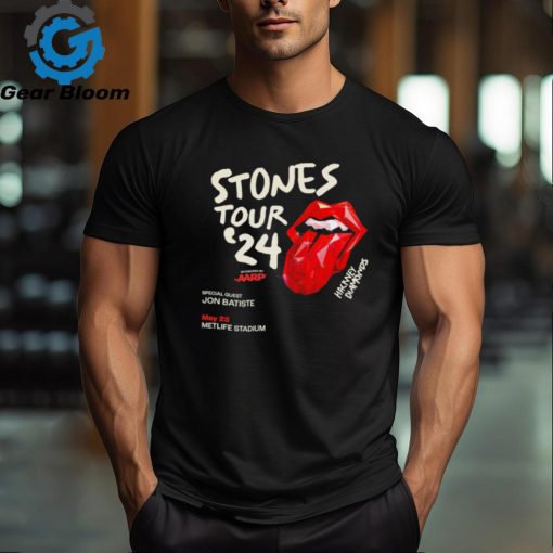 Official stones Tour 2024 Hackney Diamonds Special Guest Jon Batiste May 23 Metlife Stadium Shirt