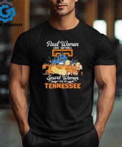 Official tennessee Volunteers Real Women Love Softball Smart Women Love The Vols T Shirt