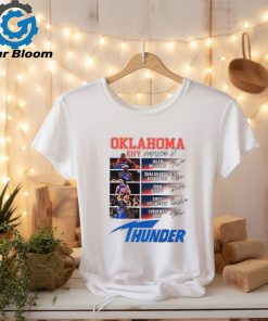 Oklahoma City Thunder basketball starting 5 player signatures shirt