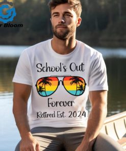 Personalized Retired Est School's Out Forever Teacher T Shirt