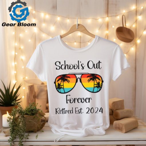 Personalized Retired Est School’s Out Forever Teacher T Shirt