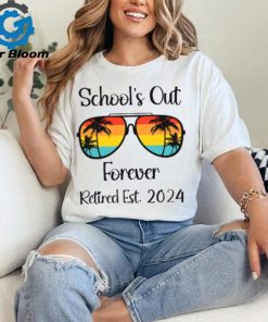 Personalized Retired Est School's Out Forever Teacher T Shirt