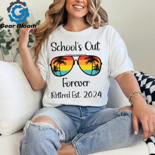 Personalized Retired Est School’s Out Forever Teacher T Shirt