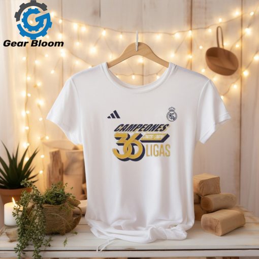 Real Madrid Campeones 2023 2024 36 Ligas Adidas Official Unisex T Shirt