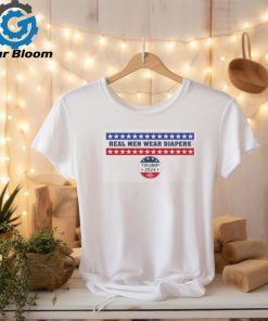 Real Men Wear Diapers Trump 2024 Save America Again Ladies Boyfriend Shirt