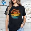Retro Sunset Rays Wavy Teacher T Shirt